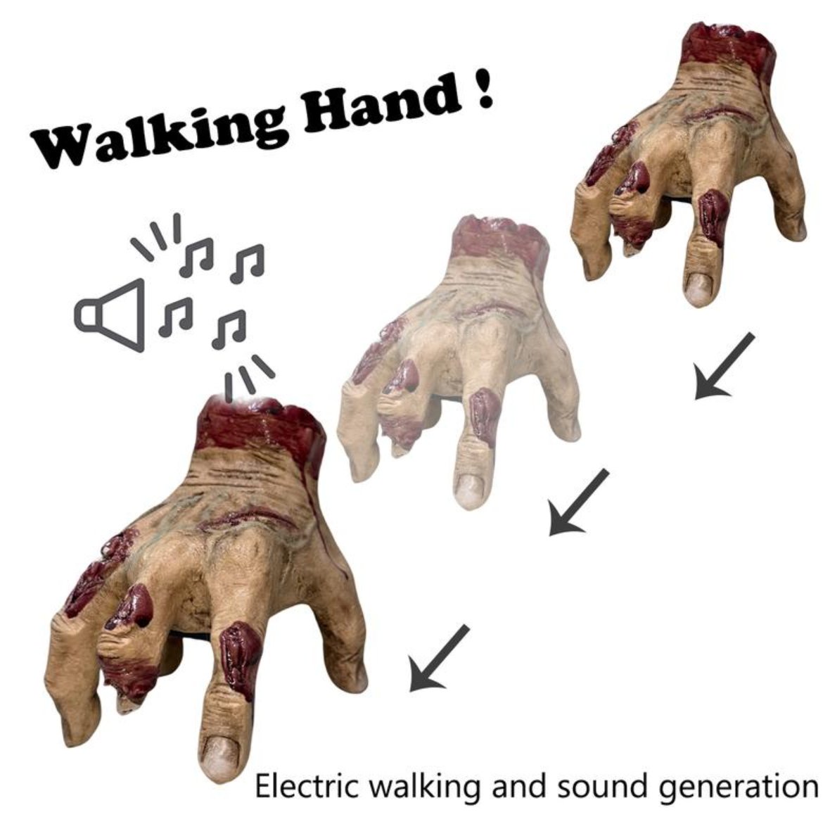 🖐️ Realistic Scary Hand Props - Flexible & Creepy for Halloween/Cosplay, Perfect for Decoration or Pranks 🎃📦