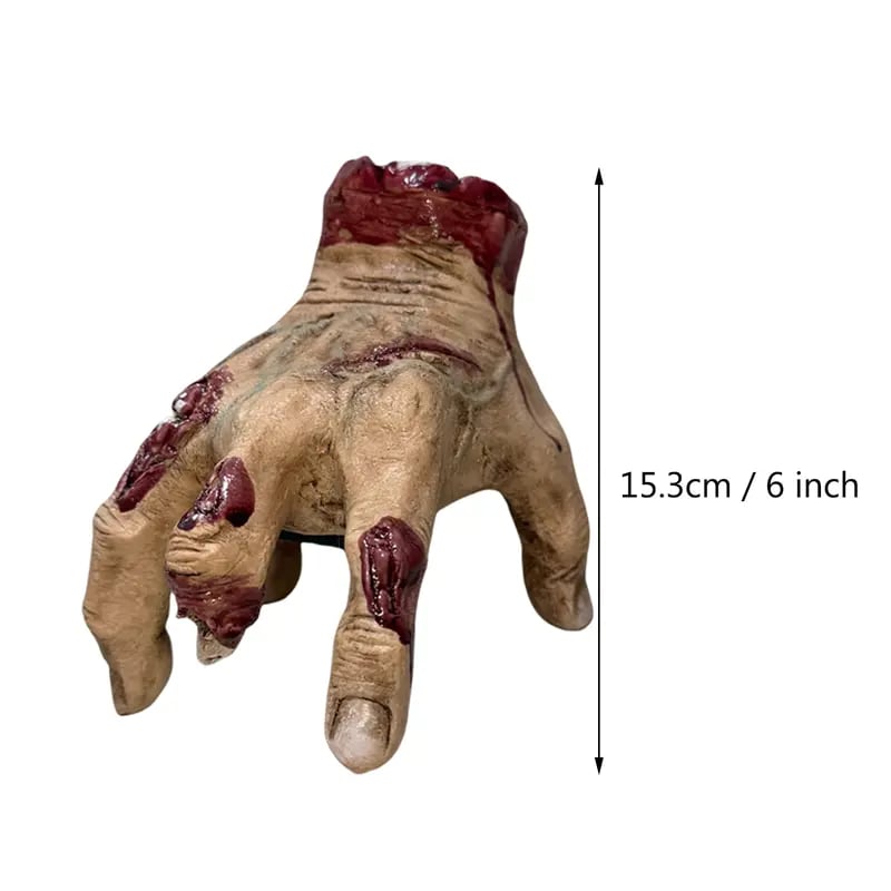 🖐️ Realistic Scary Hand Props - Flexible & Creepy for Halloween/Cosplay, Perfect for Decoration or Pranks 🎃📦