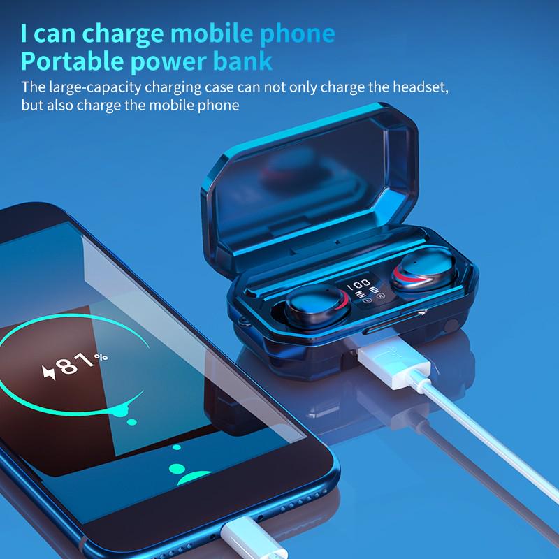 Bluetooth 5.1 Earphones Waterproof Charging Box