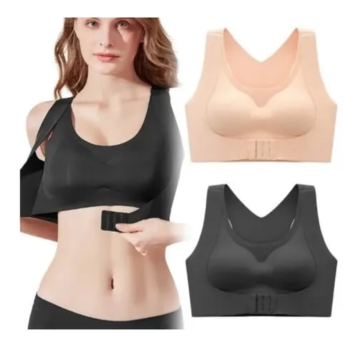 ⚡Front Closure Cross-Back Wireless Posture Bra
