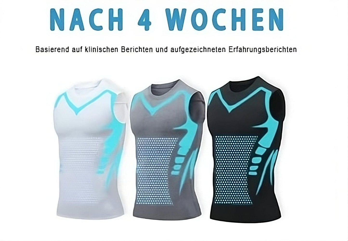 Ionic Shaping Vest – Cooling compression, smooths belly & love handles. Invisible under shirts. Feel confident again! 💪✨