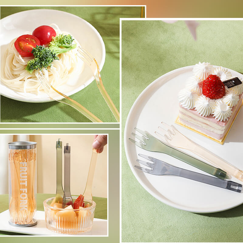 2-in-1 Fruit Fork Detachable Clip