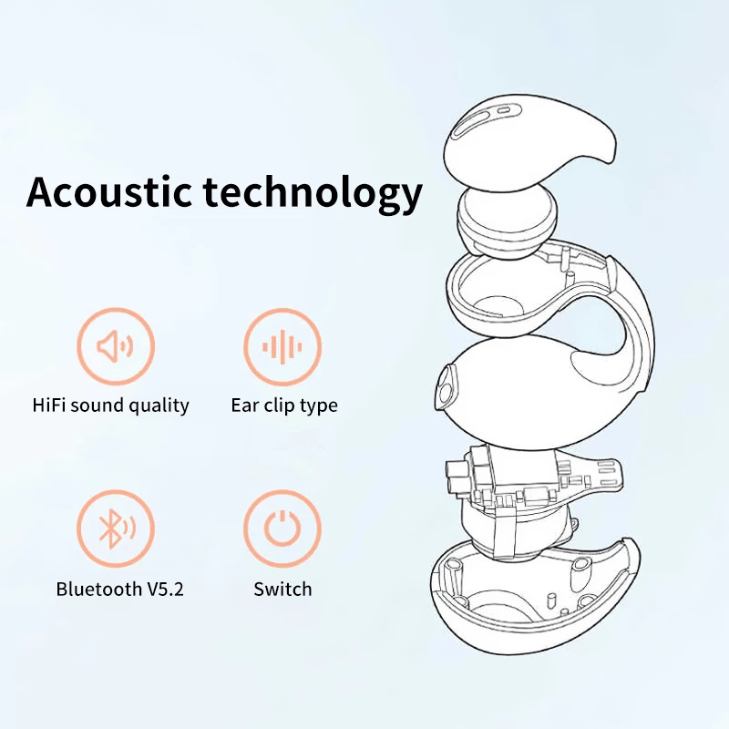 ✨Wireless Ear Clip Bone Conduction Headphones-🎅Christmas Sale!
