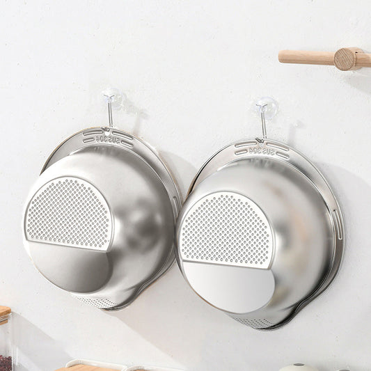 Multi-functional Cutting and Draining SUS 304 Bowl