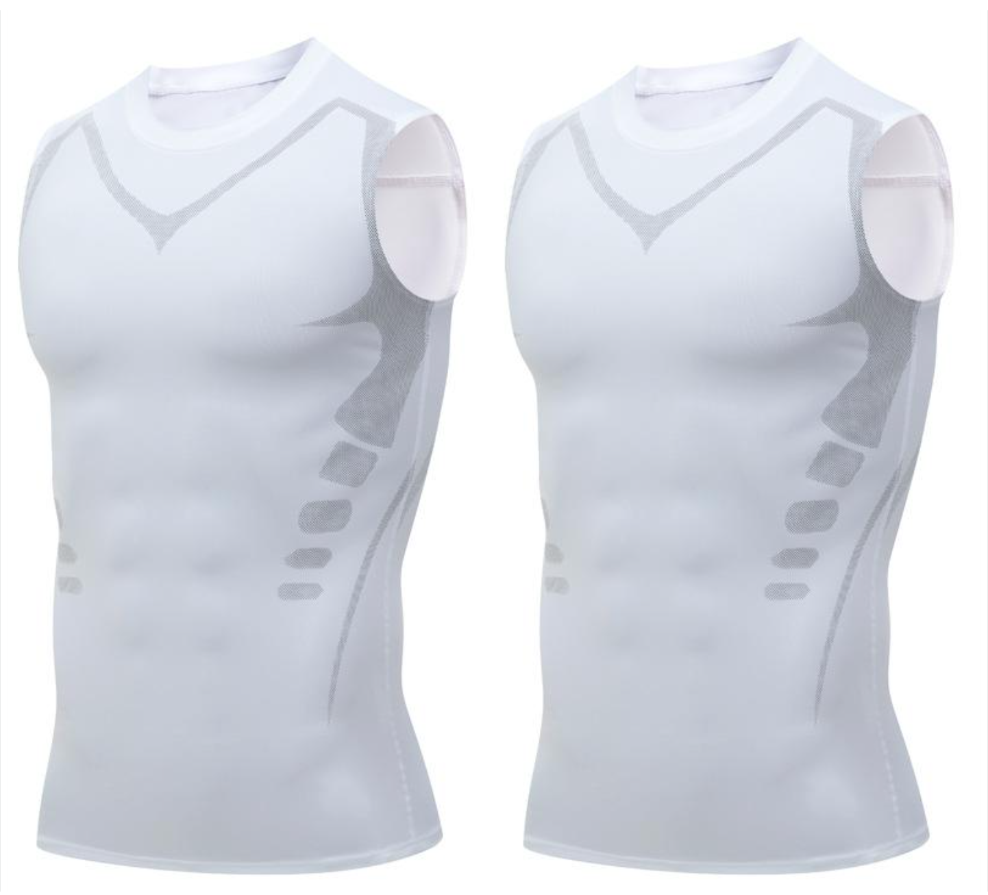 Ionic Shaping Vest – Cooling compression, smooths belly & love handles. Invisible under shirts. Feel confident again! 💪✨
