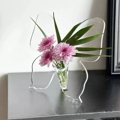 🔥Transparent Butterfly-Inspired Decorative Vase