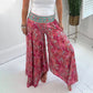 🌺Ethnic Paisley Print Elastic Patchwork-Waist Lightweight Pants