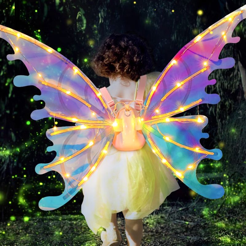 🔥Rechargeable Electric Fairy Wings with LED Lights and Music🧚‍♀️