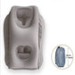 Inflatable Ergonomic Hollow-Cutout Travel Pillow – PVC Flocking, Quick Inflate, With Storage Bag ✨