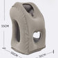 Inflatable Ergonomic Hollow-Cutout Travel Pillow – PVC Flocking, Quick Inflate, With Storage Bag ✨