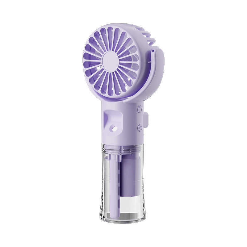 🌀✨ Portable Rechargeable Handheld Misting Fan – Nano-Mist, 4 Speeds, Type-C, Quiet