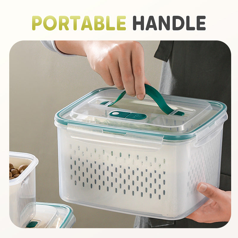 2 in 1 Draining Fresh-Keep Food Container