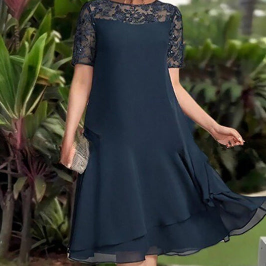 🔥Hot Sale🔥Women's Layered Mesh A-Line Midi Dress