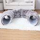2-in-1 Foldable Indoor Soft Round Cat Tunnel Bed