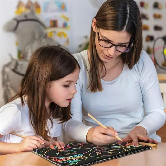 🎨BUY 1 GET 1 FREE 20PCS🎨Creative Rainbow Scratch Art Notebook