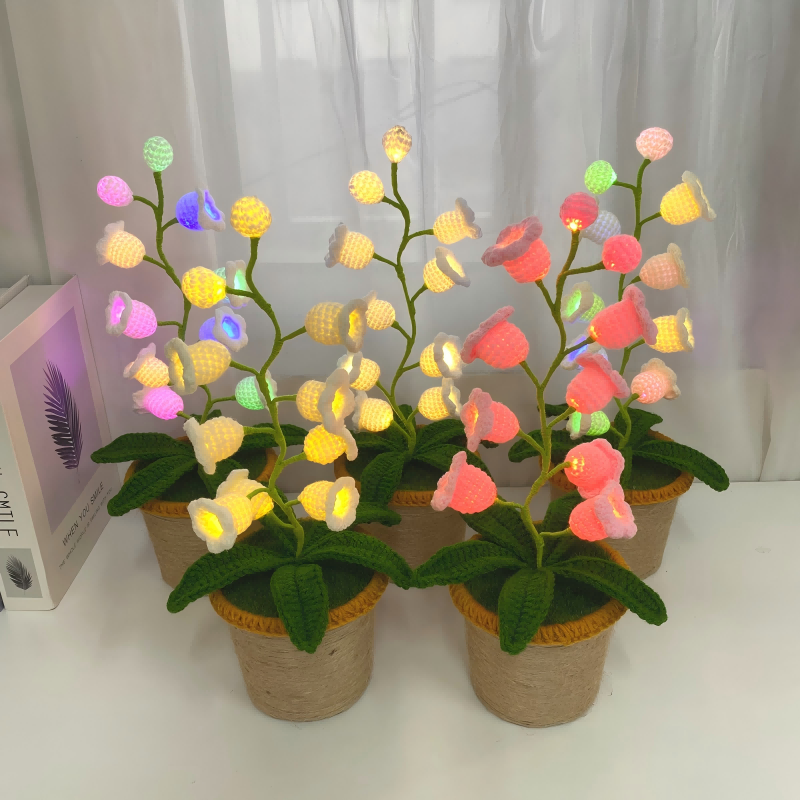 Lily Glow Crochet Lamp