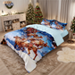 ✨ Festive Christmas 3-Piece Duvet Cover Set - Soft Brushed Polyester with Holiday Patterns for Cozy Seasonal Decor 🛏️❤️