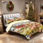 ✨ Festive Christmas 3-Piece Duvet Cover Set - Soft Brushed Polyester with Holiday Patterns for Cozy Seasonal Decor 🛏️❤️