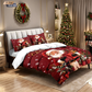 ✨ Festive Christmas 3-Piece Duvet Cover Set - Soft Brushed Polyester with Holiday Patterns for Cozy Seasonal Decor 🛏️❤️