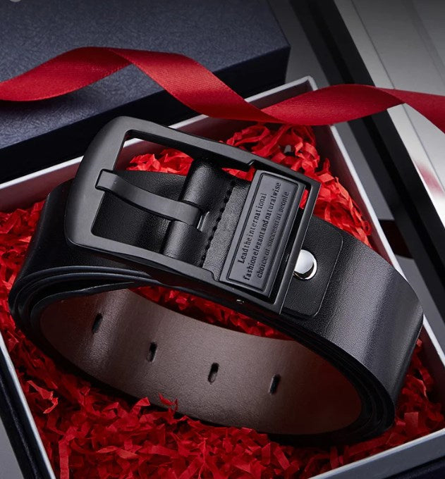 [Practical gift for him] Men's Business Leather Belt