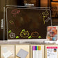 ✨ Erasable Light-Up Acrylic Drawing Board with Stand, DIY Transparent LED Message Sign