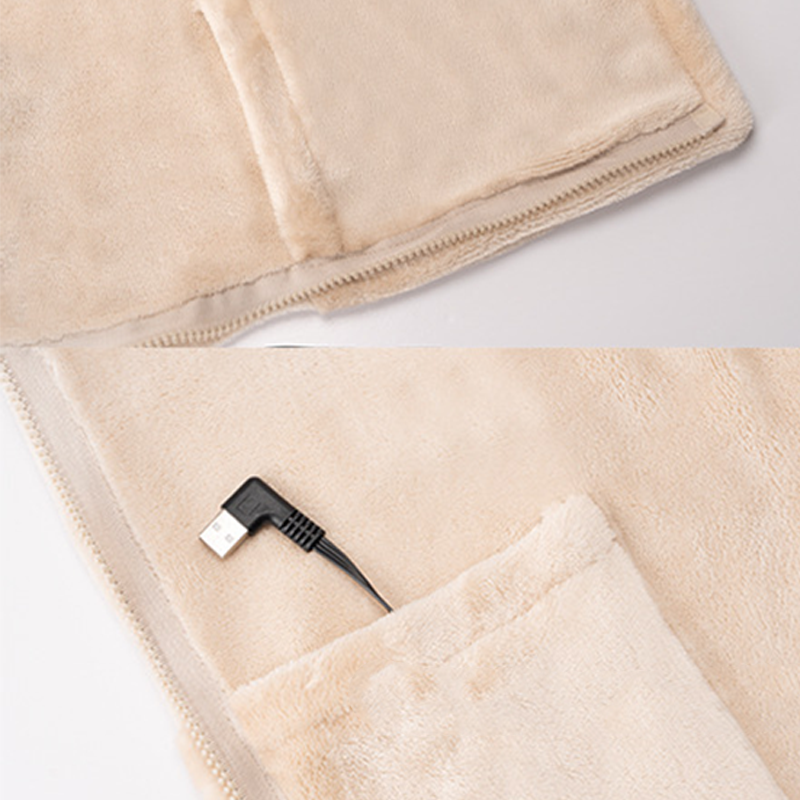 Portable USB Heated Blanket with Zipper