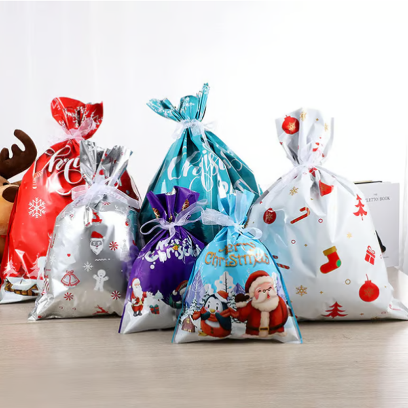 Christmas Drawstring Gift Bags