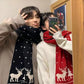 Soft Christmas Theme Knitted Scarves