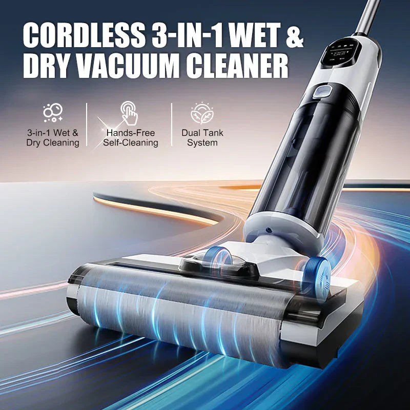 🧹 Cordless Wet Dry Vacuum – Self-Cleaning Mop, Lightweight for Hard Floors & Handles Pet Hair 🐾✨