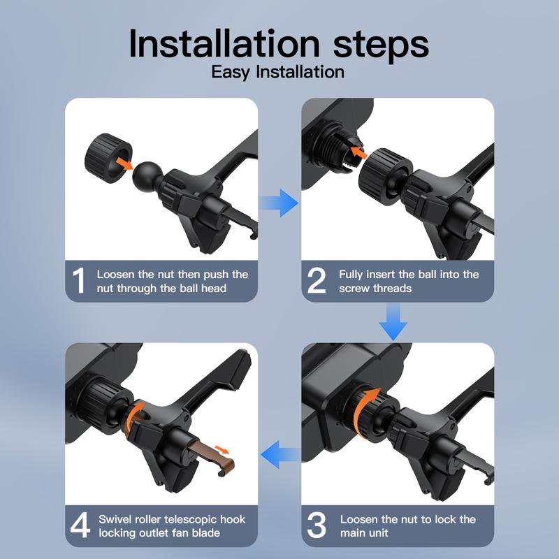 ⚡15W Wireless Fast-Charging Car Phone Mount for Foldable & Regular Smartphones