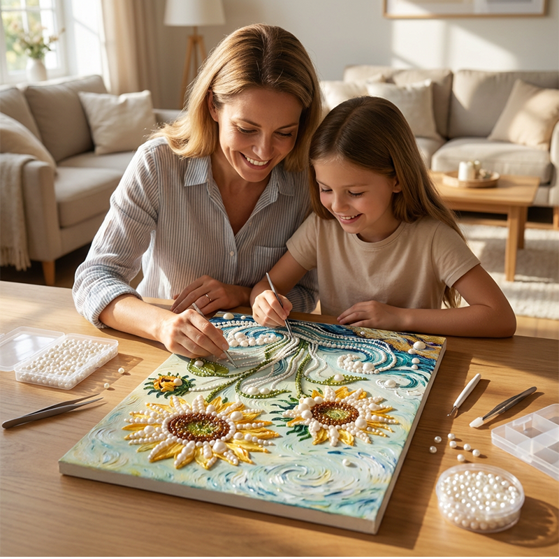 DIY 3D Gem Painting Kit with Frame