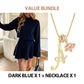 ✨💓Women's Mock Neck Knit A-Line Mini Dress