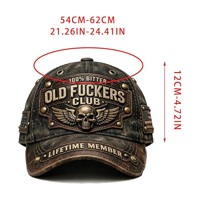 Old Fuckers Club Vintage Embroidered Cap