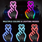 Solar-Powered Finger Heart LED Car Light