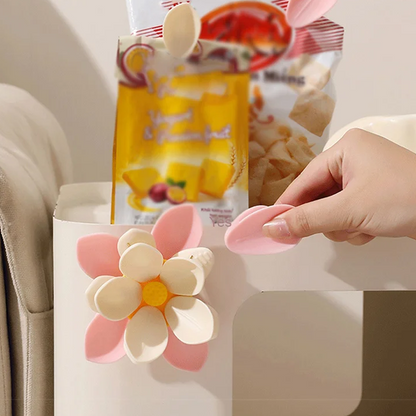 Lotus-Shaped Magnetic Food Clip & Fridge Magnet