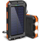 🔥10000mAh Portable Solar Power Bank, Solar Powered Charger with Dual LED Flashlights, Power Bank for Travel, Camping