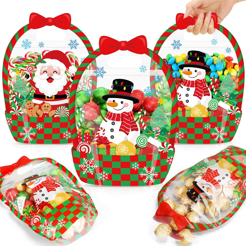 Halloween Transparent Sealed Favor Bags with Handles