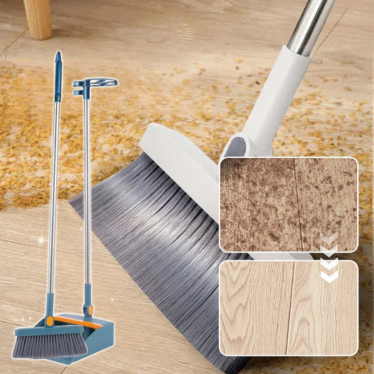 💝Stand-Up Dustpan Set with 180° Rotating Broom