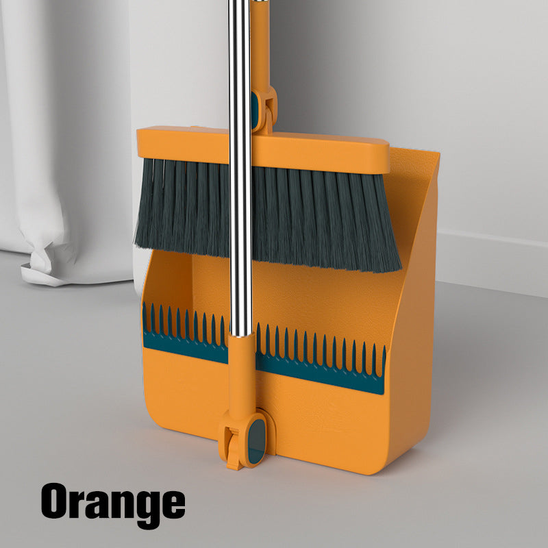 💝Stand-Up Dustpan Set with 180° Rotating Broom