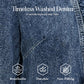 🧥 Women's Ruffle Trim Open-Front Denim Jacket – Lightweight, feminine & versatile – chic for any outfit 👗