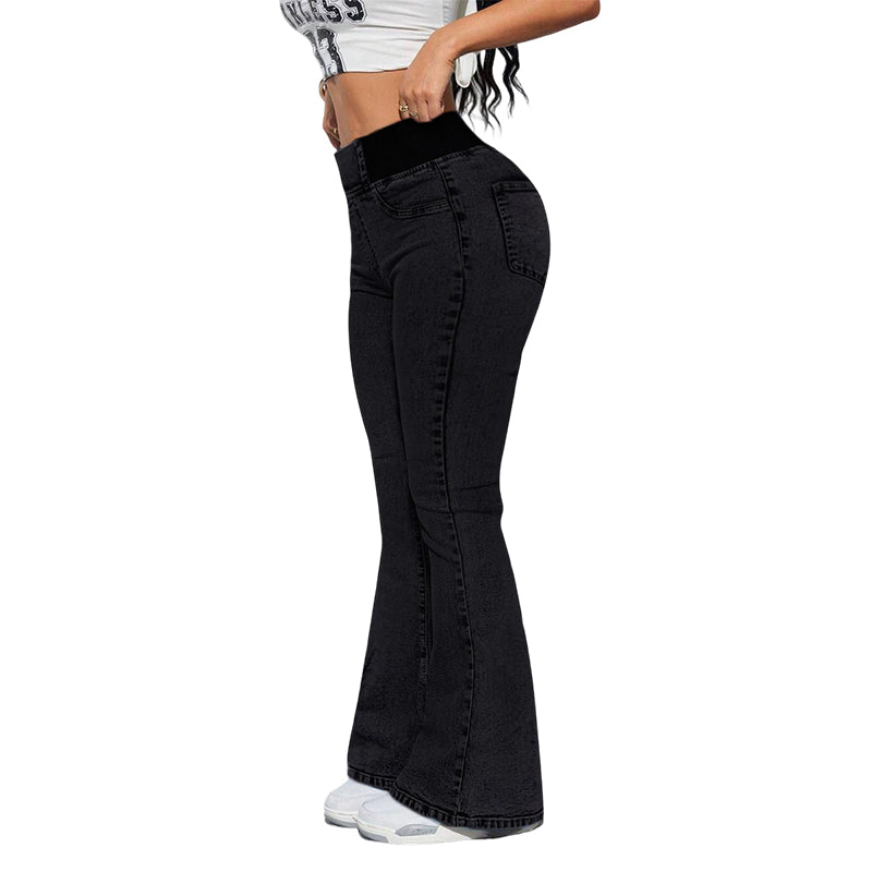 👖 Women's High-Waist Stretch Flare Denim Jeans
