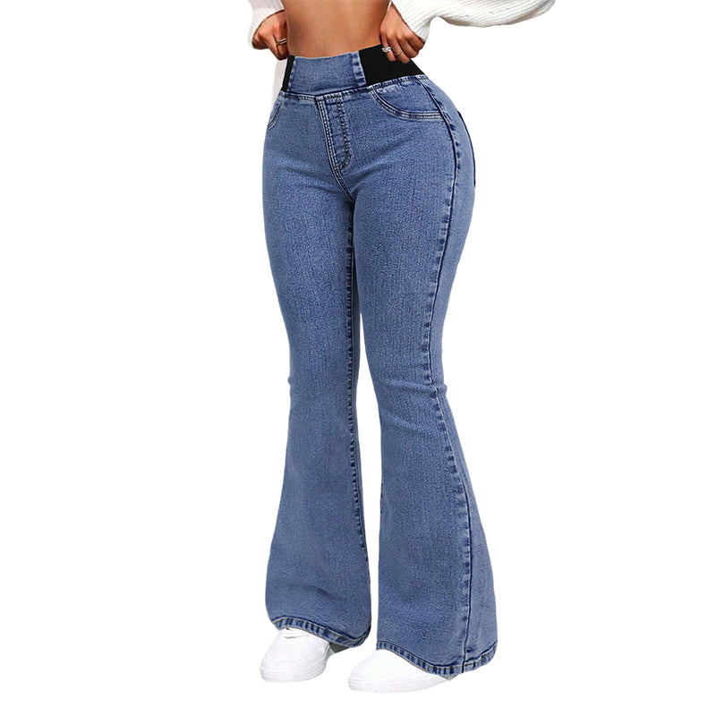 👖 Women's High-Waist Stretch Flare Denim Jeans