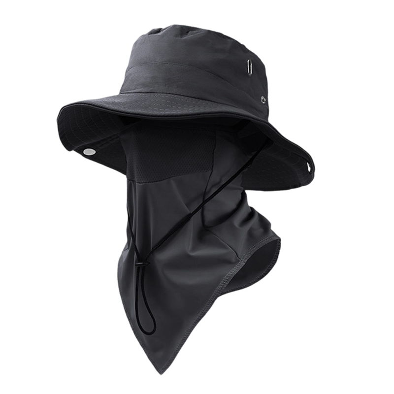 Breathable Fisherman Hat with Detachable Face Mask
