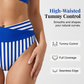 👙Two-Piece Color Block & Stripe Bikini Swimsuit