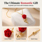 ✨ Elegant Red Rose Pendant Necklace – Velvet Bloom, Crystal Accents, Gold-Tone ✨