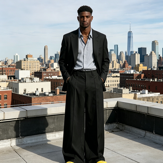 👖 Men's Minimalist Wide-Leg Pants – Structured Seams & Premium Fabric – Bold Silhouette & Versatile Style 🚶‍♂️