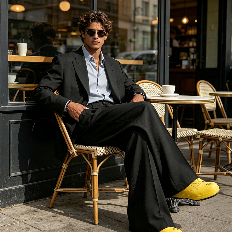 👖 Men's Minimalist Wide-Leg Pants – Structured Seams & Premium Fabric – Bold Silhouette & Versatile Style 🚶‍♂️