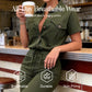 🥳 HOT SALE🥳💞50K+ SOLD!Women's Short Sleeve Button-Front Jumpsuit