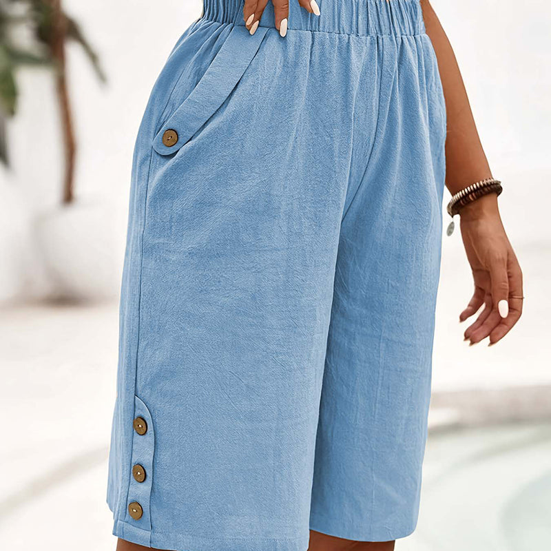 👖New Arrival❣️Women's Casual Comfortable Elastic Waist Capri Pants