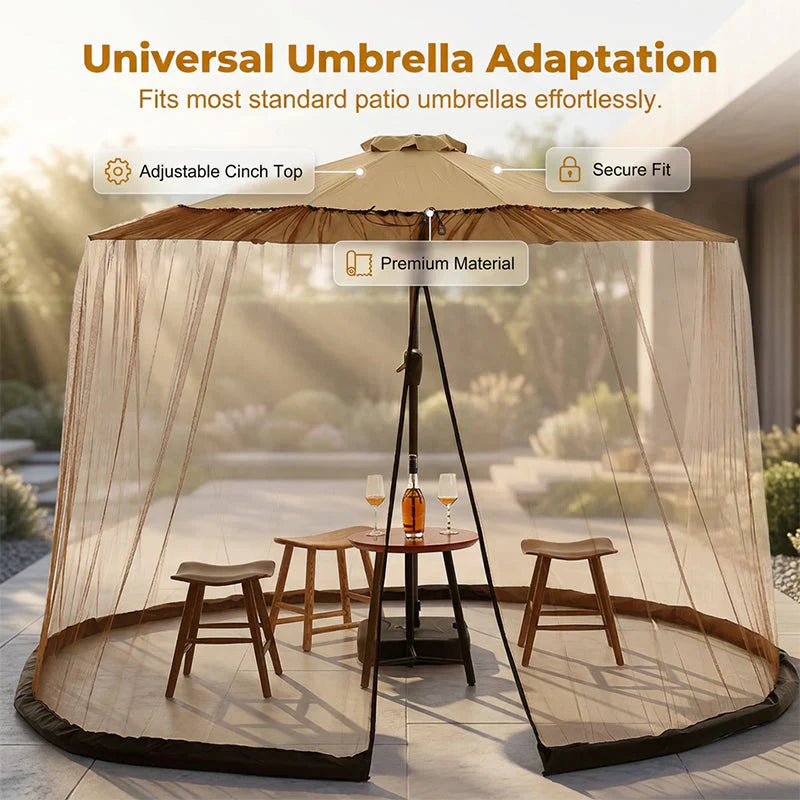 🚩🌞Patio Umbrella Mosquito Netting Screen
